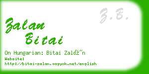 zalan bitai business card